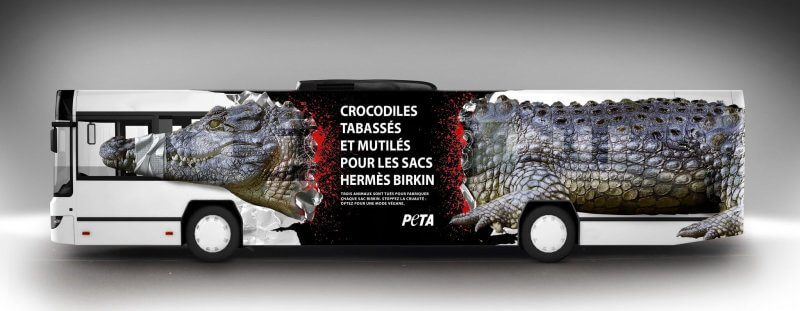 peta hermès crocodile sac