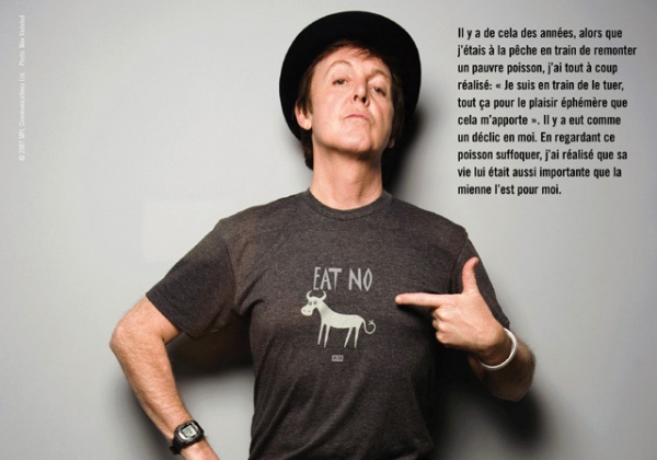 Je suis Paul McCartney, et je suis végétarien