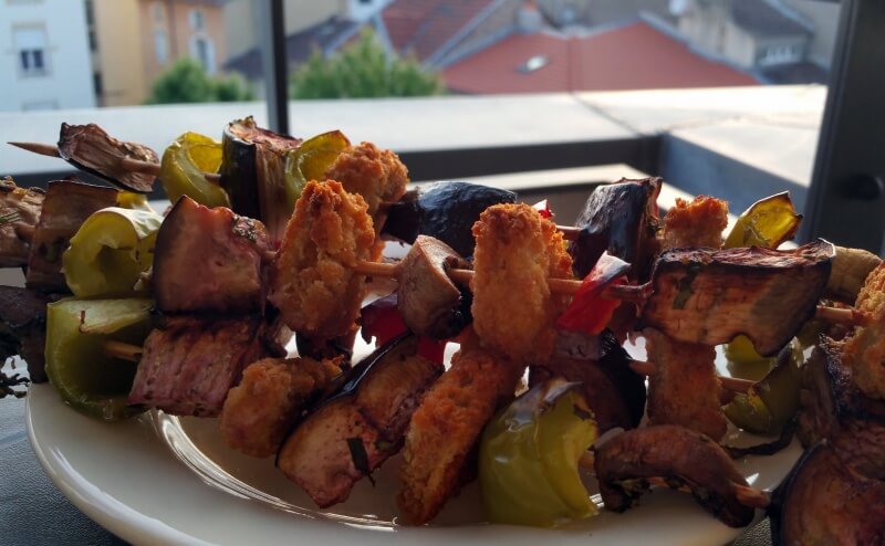 barbecue vegan brochettes