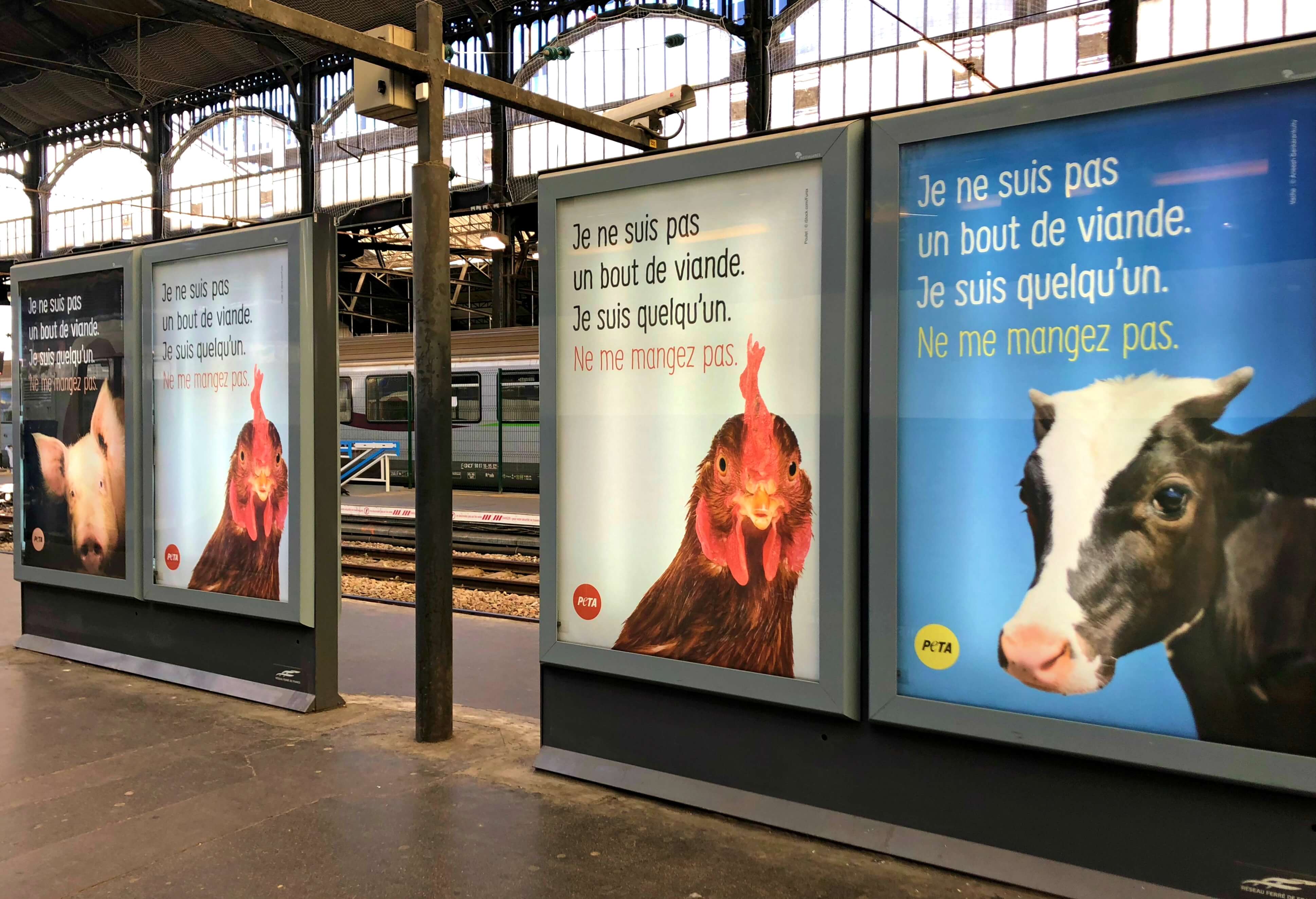 Des animaux envahissent la Gare Saint-Lazare pour sensibiliser les voyageurs
