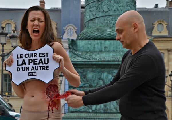 Une femme se fait « écorcher vive » pour protester contre l’utilisation du cuir