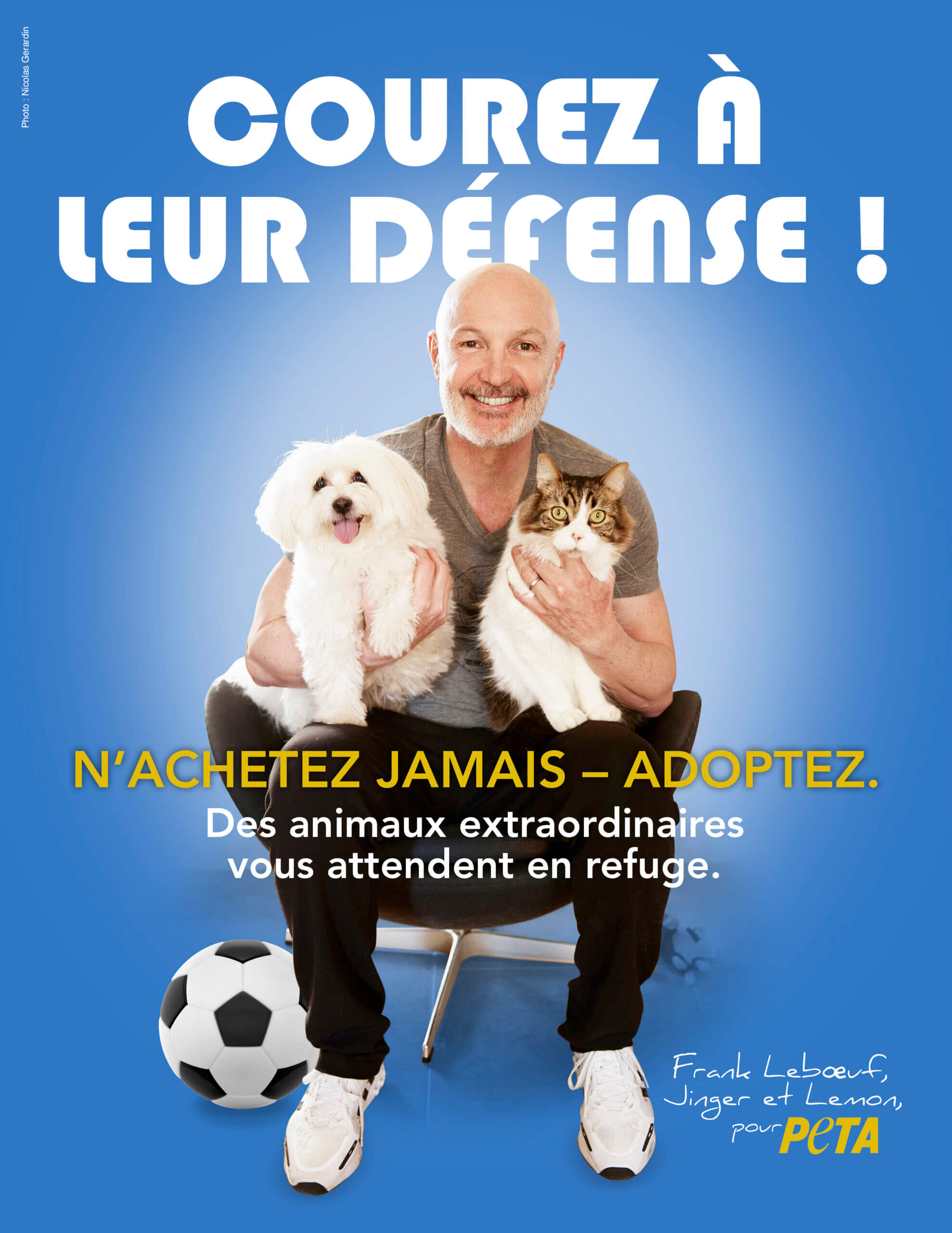 « N’achetez jamais – adoptez ! » – Frank Lebœuf prend la défense des animaux