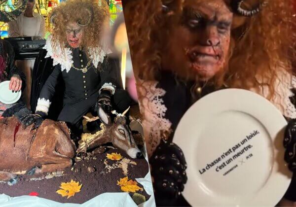 Après la corrida, la chasse ! Jeremstar signe un gâteau végan avec PETA pour sa fête d’Halloween